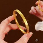 沙金 镀金手镯 九选三（闭口圈口54#-64#） - 图片 2