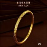 爆闪碎冰冰素圈手镯 闭口实心